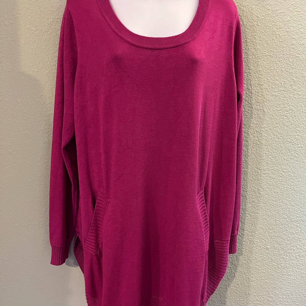 Cyrus Fuchsia Crew Neck Sweater